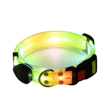 Load image into Gallery viewer, LED Disco Collar | hi vis yellow
